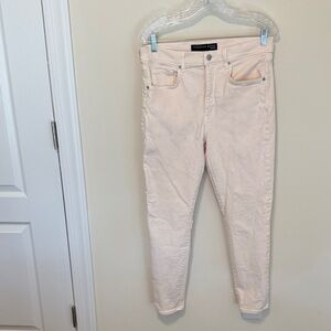 Veronica Beard Women's Jeans Debbie Ankle Skinny High Rise / Cream / Size 12-31